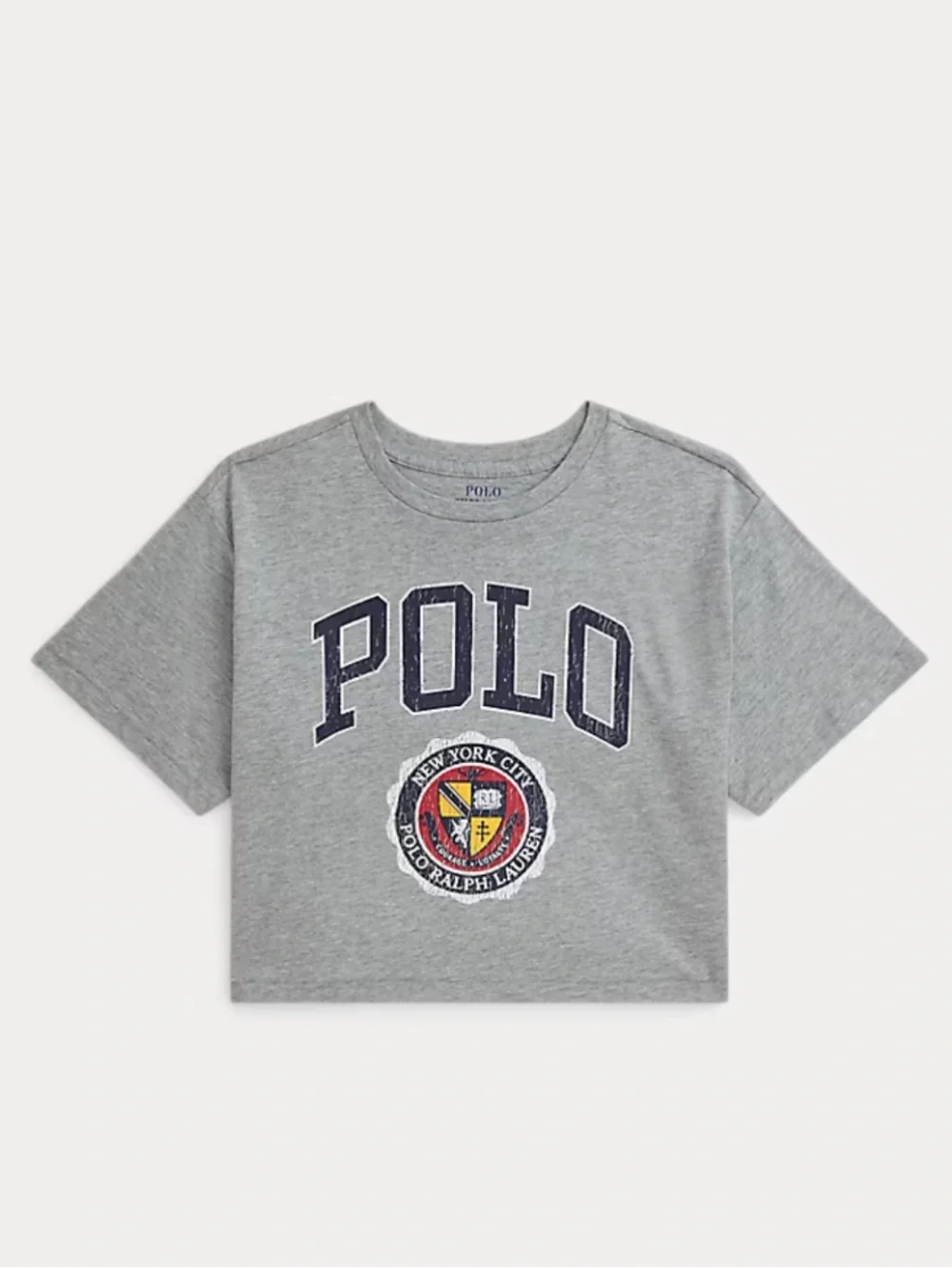 NWT Polo Ralph Lauren Girls Logo Crest Cotton Jersey Boxy Tee Classic Premium